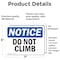 Signmission Do Not Climb, 7 in W x Rectangle, Vinyl Decal OS-2PACK-NS-D-57-L-11117 - alternate 3